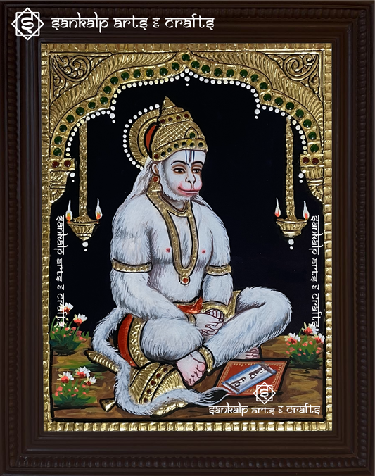 Dhyana Anjaneya Tanjore Painting
