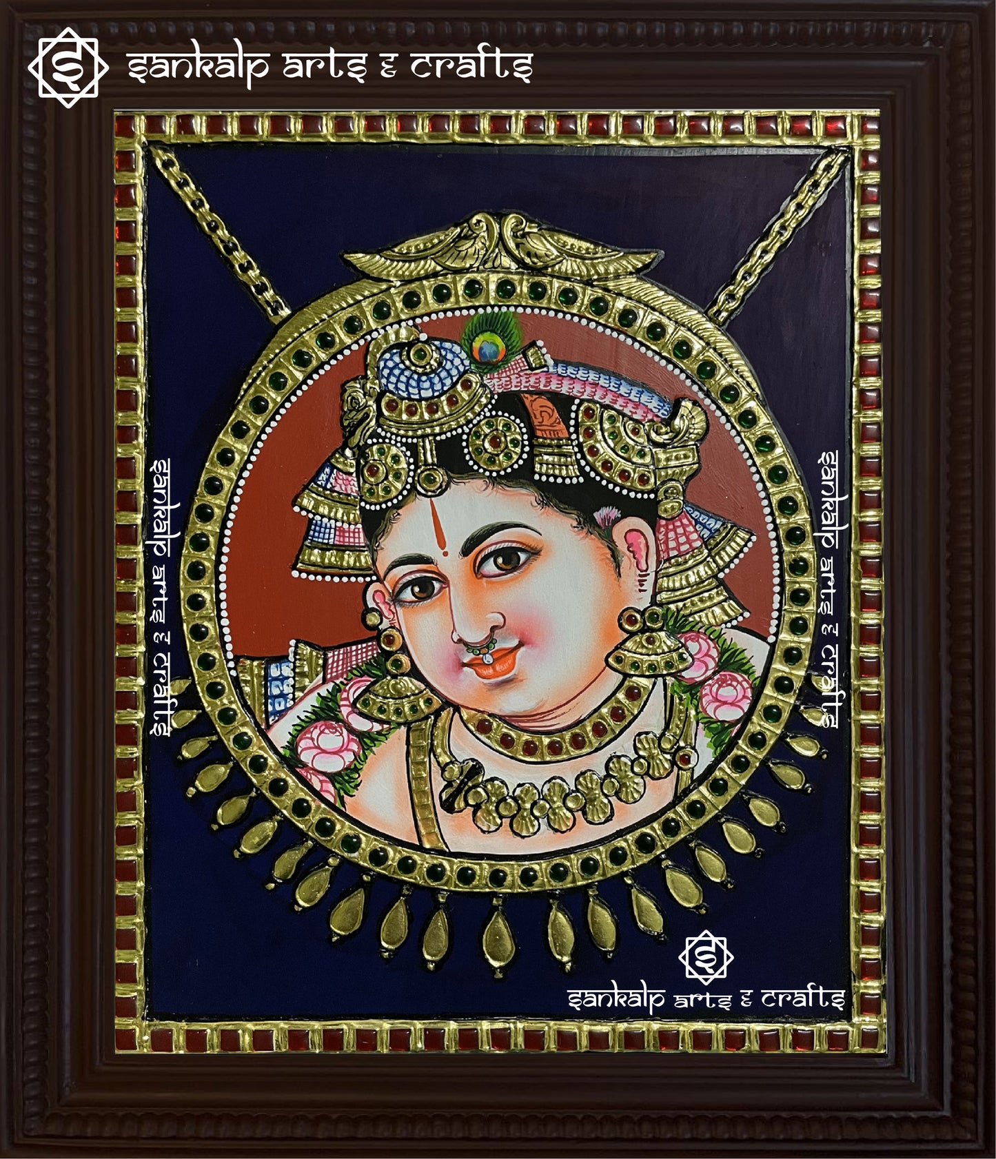Dollar Krishna Tanjore Painting
