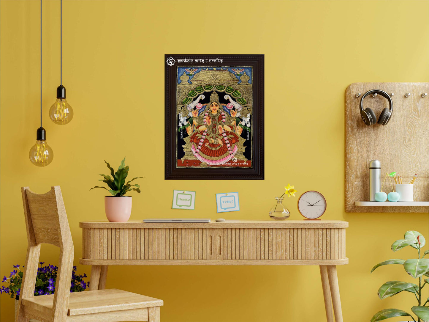 Gajalakshmi Tanjore Painting