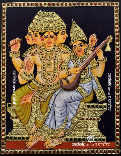 Brahma Saraswathi Tanjore Painting