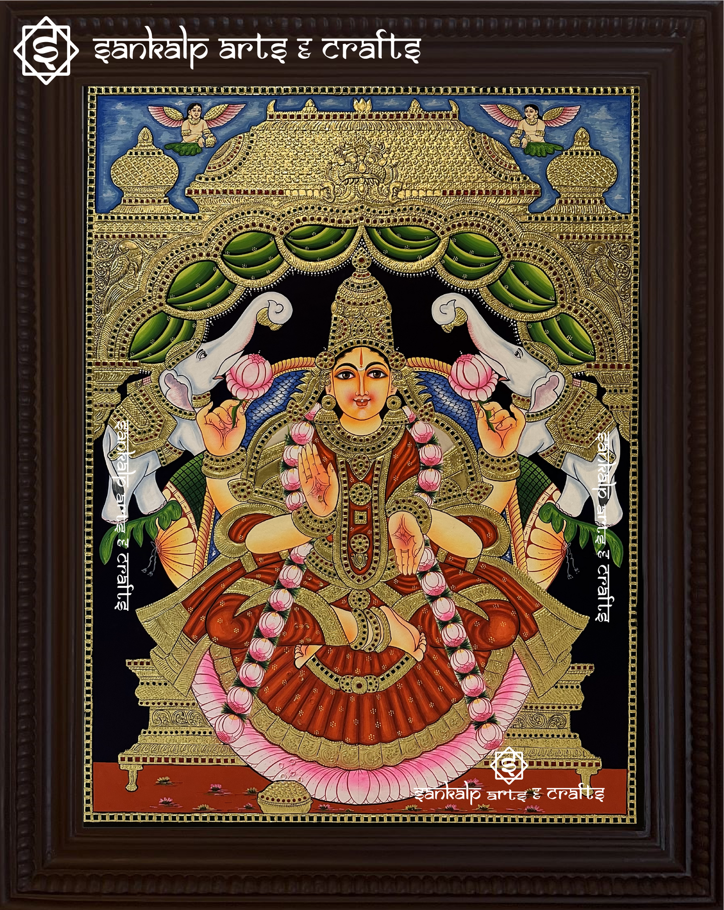 Gajalakshmi Tanjore Painting