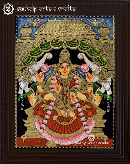 Gajalakshmi Tanjore Painting