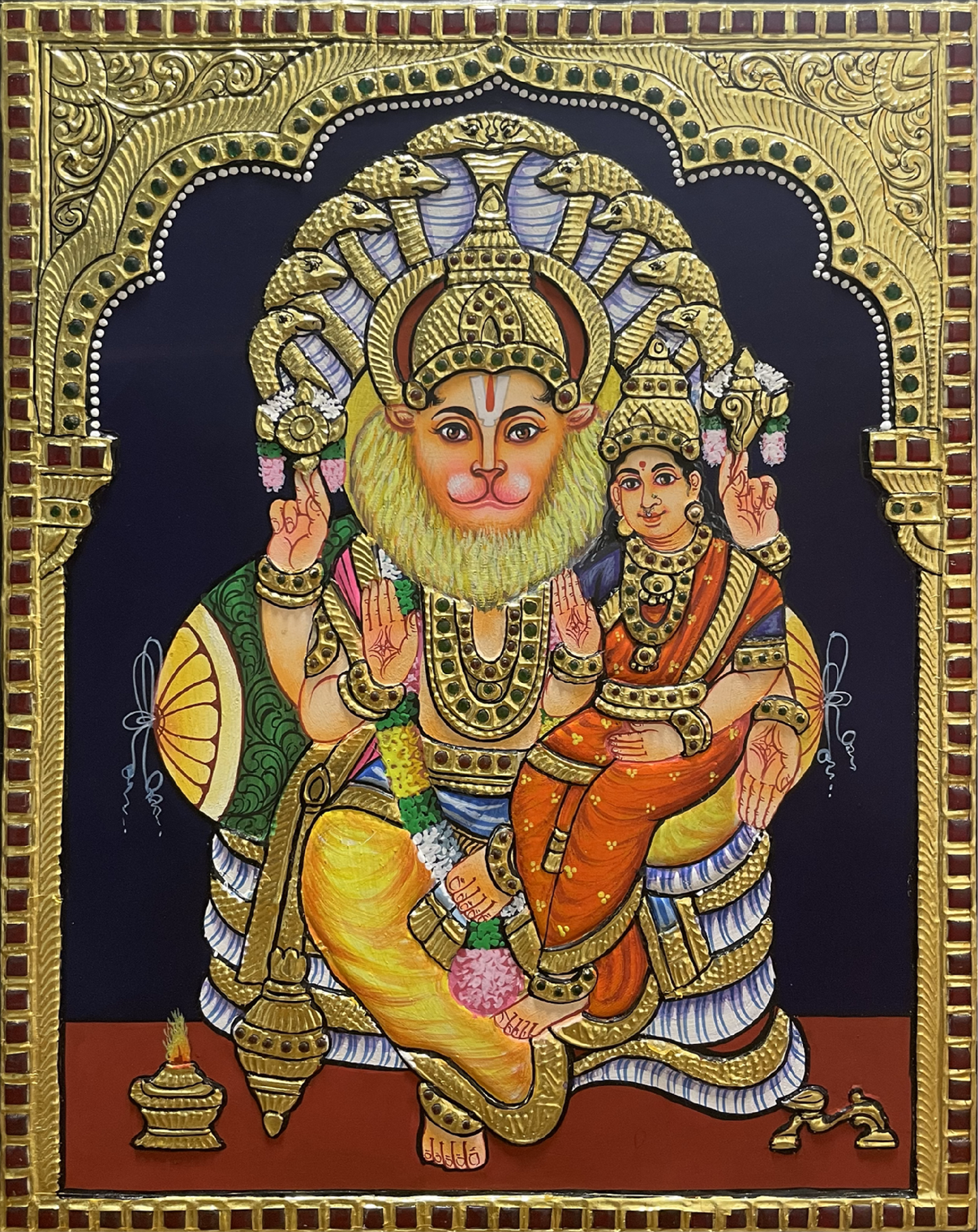 Lakshmi Narasimha Tanjore Painting