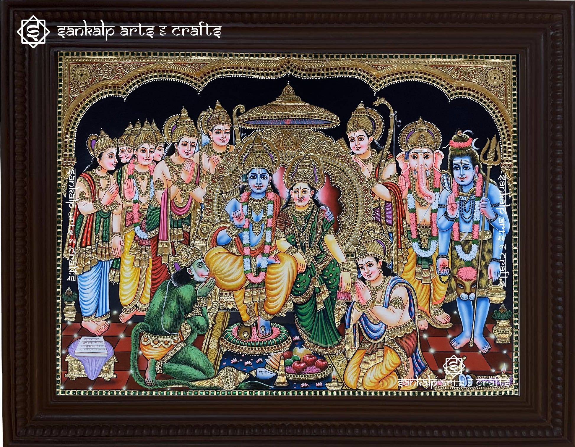 Ram Darbar Tanjore Painting House Of Tanjore Paintings SANKALP ARTS ram-darbar-tanjore-painting-house-of-tanjore-paintings-sankalp-arts