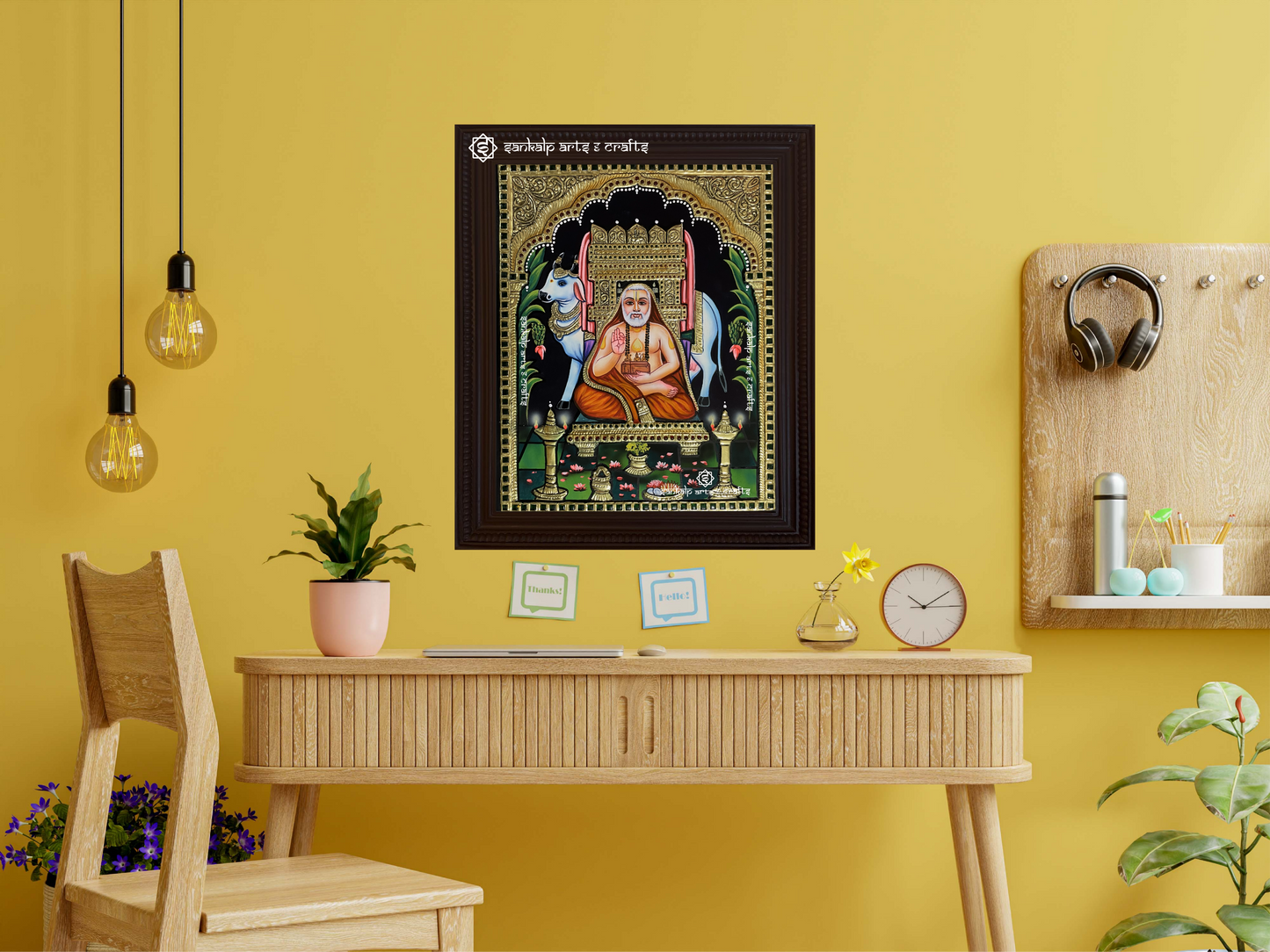 Ragavendra Swamy Tanjore Painting