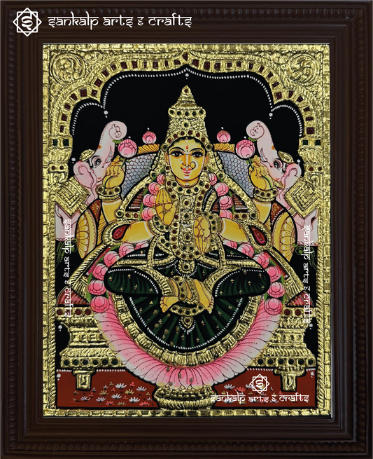 Gajalakshmi Tanjore Painting