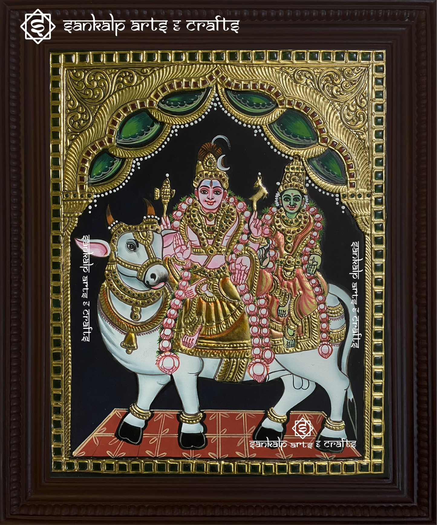 Rishaba Vaganam Tanjore Painting