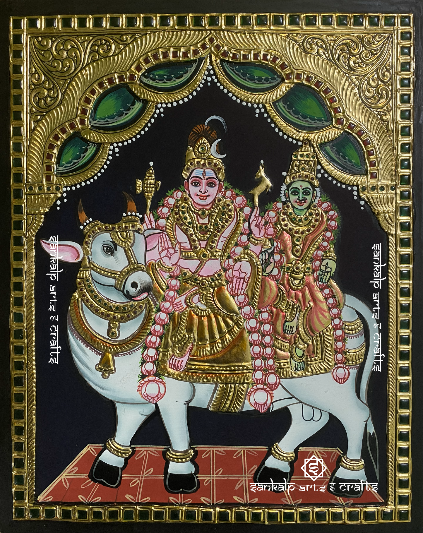Rishaba Vaganam Tanjore Painting