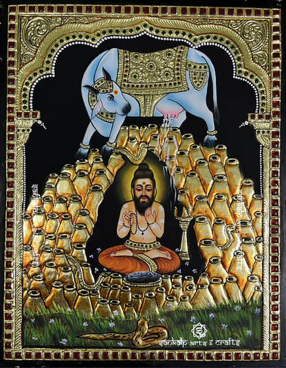 Siddalingeshwar Tanjore Painting