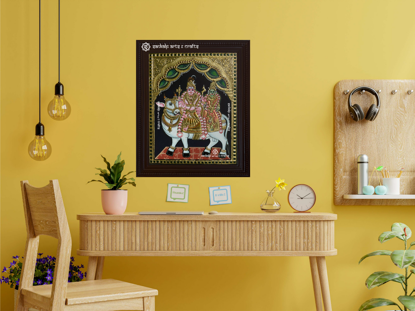 Rishaba Vaganam Tanjore Painting