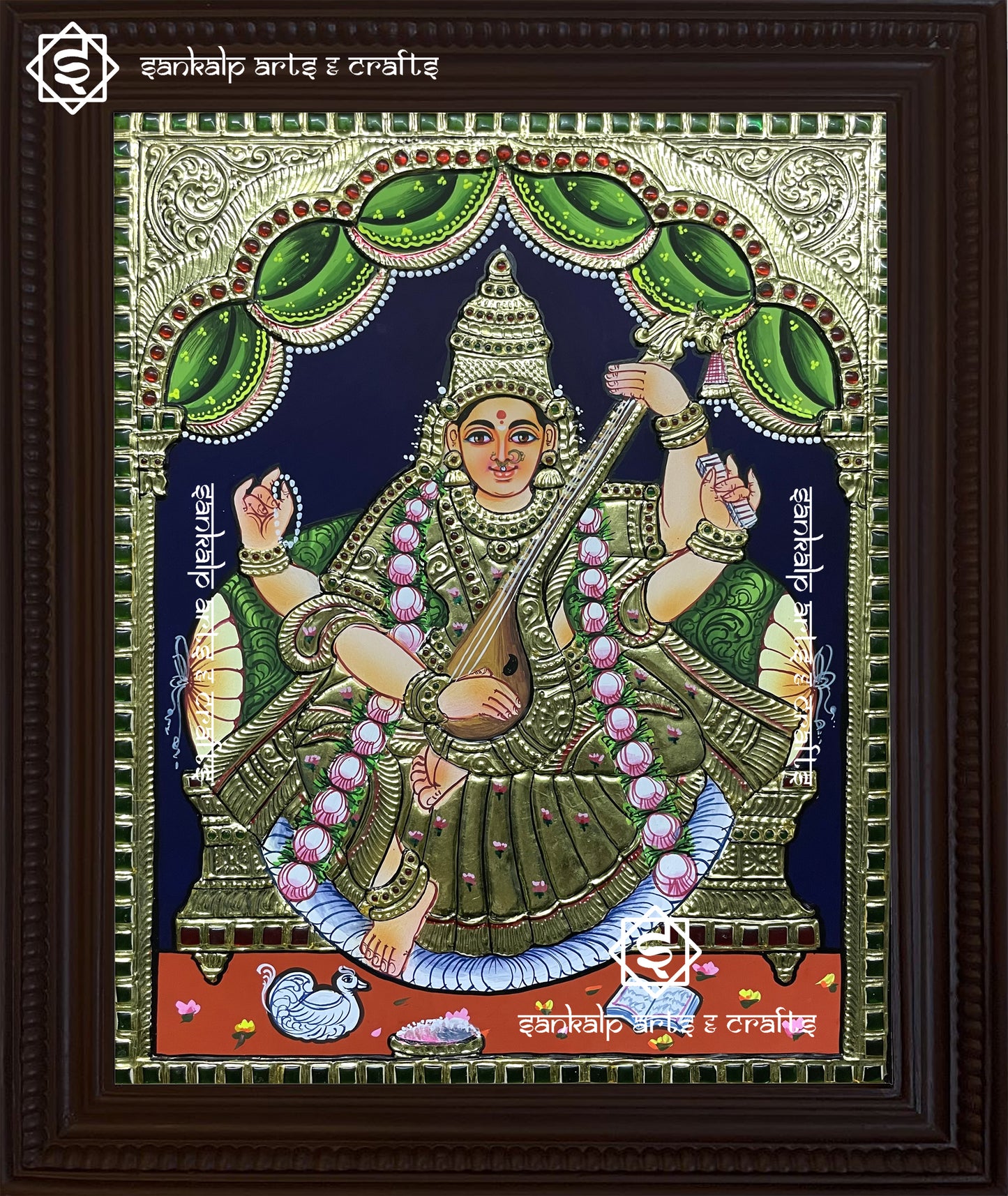 Saraswathi Tanjore Painting